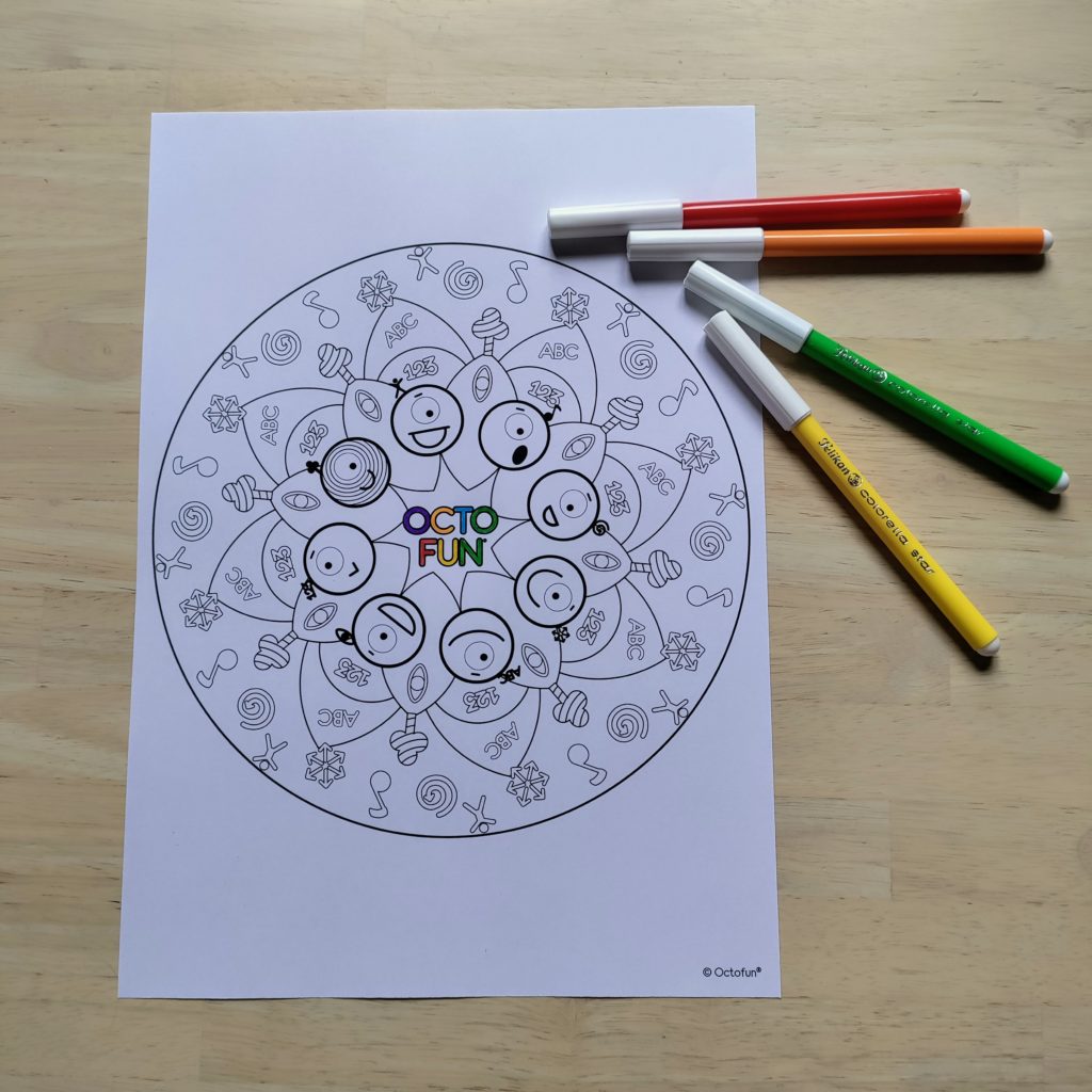 Octofun - Mandala à colorier intelligences multiples